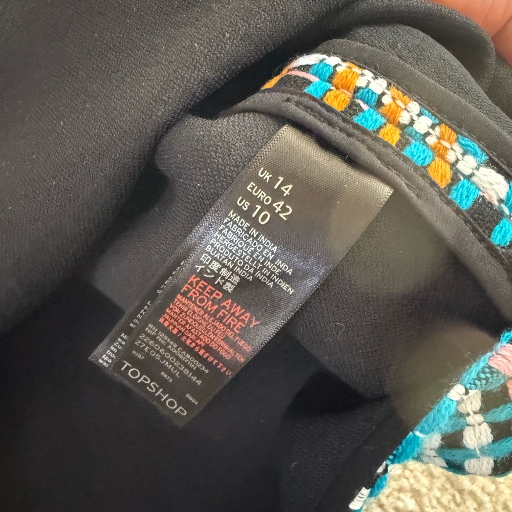 Topshop Women’s Multicolor Woven Patterned Mini Skirt - Picture 6 of 9